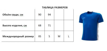 Футболка игровая MITRE Charge Взросл(SR) син/белый